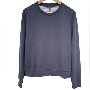 J.Crew women sweatshirt color block tied striped back size S